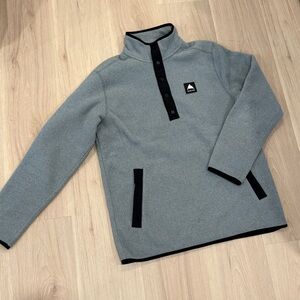 Burton Men's Burton Hearth Fleece Pullover in Grey